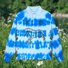 Load image into Gallery viewer, Tie Dye Blue Rugby Shirt