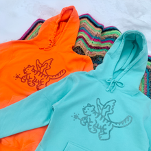 Load image into Gallery viewer, Glitter Fairy Tiger Hoodie (aqua)