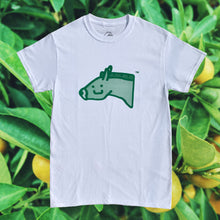 Load image into Gallery viewer, Halftone Stu Tee (green on white)