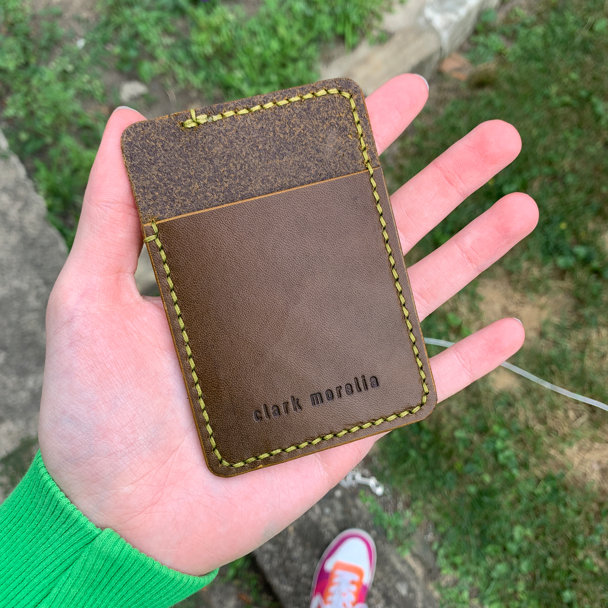 Leather Card Wallet (oak) – Alex's Stupid Studio