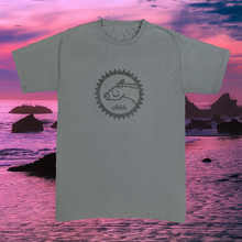 Load image into Gallery viewer, Seal of Uhhhproval Tee (black on gray)