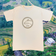 Load image into Gallery viewer, Seal of Uhhhproval Tee (gold on ivory)
